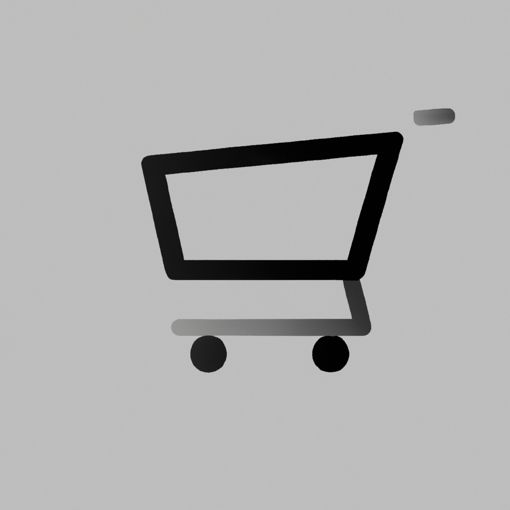 Carrito vacío ilustración minimalista